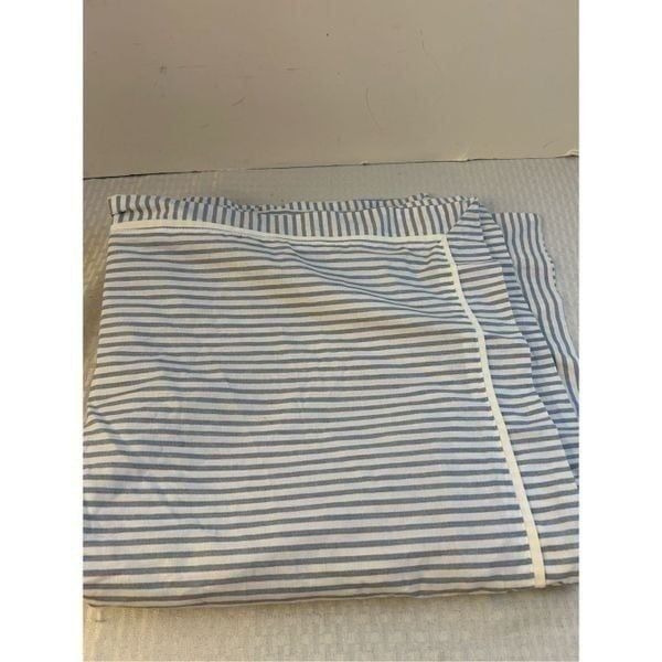 2 Laura Ashley pillow shams blue white striped set rn#76948 set