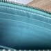 Coach Audrey OP Art Swirl Zippy Wallet Wristlet 45531 Blue Teal Green Silver