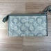 Coach Audrey OP Art Swirl Zippy Wallet Wristlet 45531 Blue Teal Green Silver
