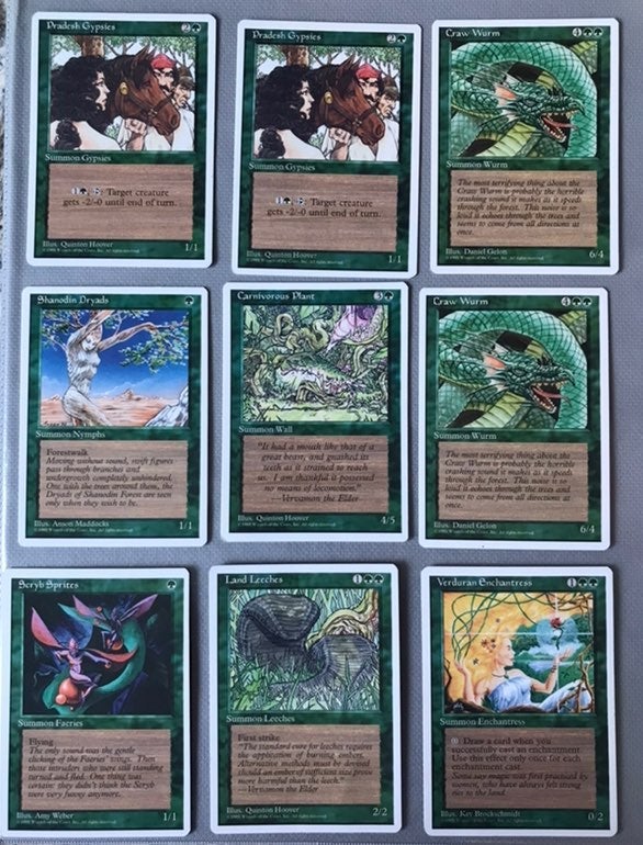 MTG 9 Card-NM 1995 Rare WOTC Summon