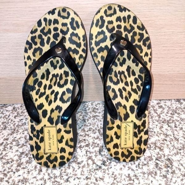 Kate Spade Cheetah Print Flip Flops