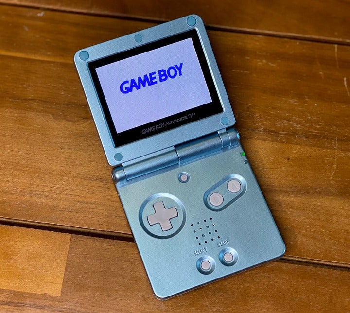 Nintendo Game Boy Advance GBA SP 101 IPS V2 LCD Backlight Bright Pearl Blue
