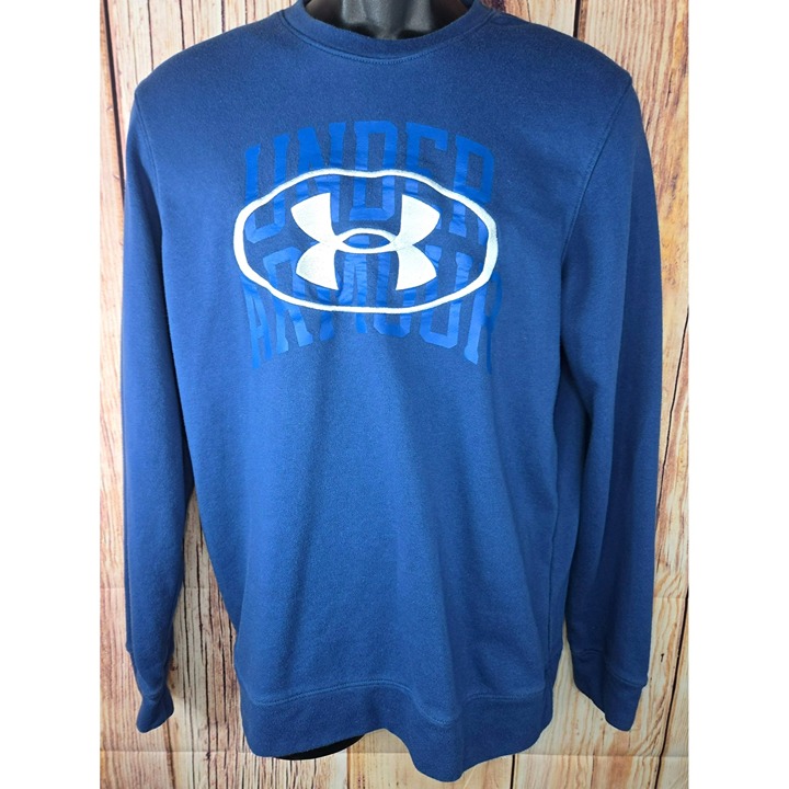 Under Armour Mens Loose Fit Blue Crewneck Sweatshirt Medium