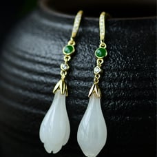 earrings antique magnolia white earrings