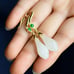 earrings antique magnolia white earrings