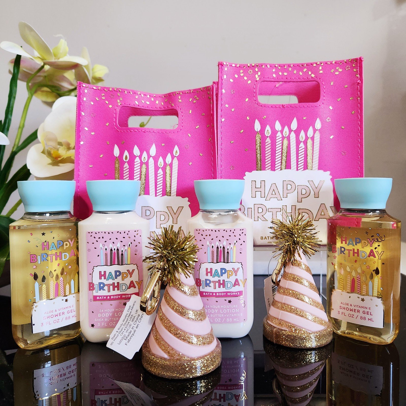 Bath & Body Works Happy Birthday party Frosted Vanilla cake pocketbac 8pc set
