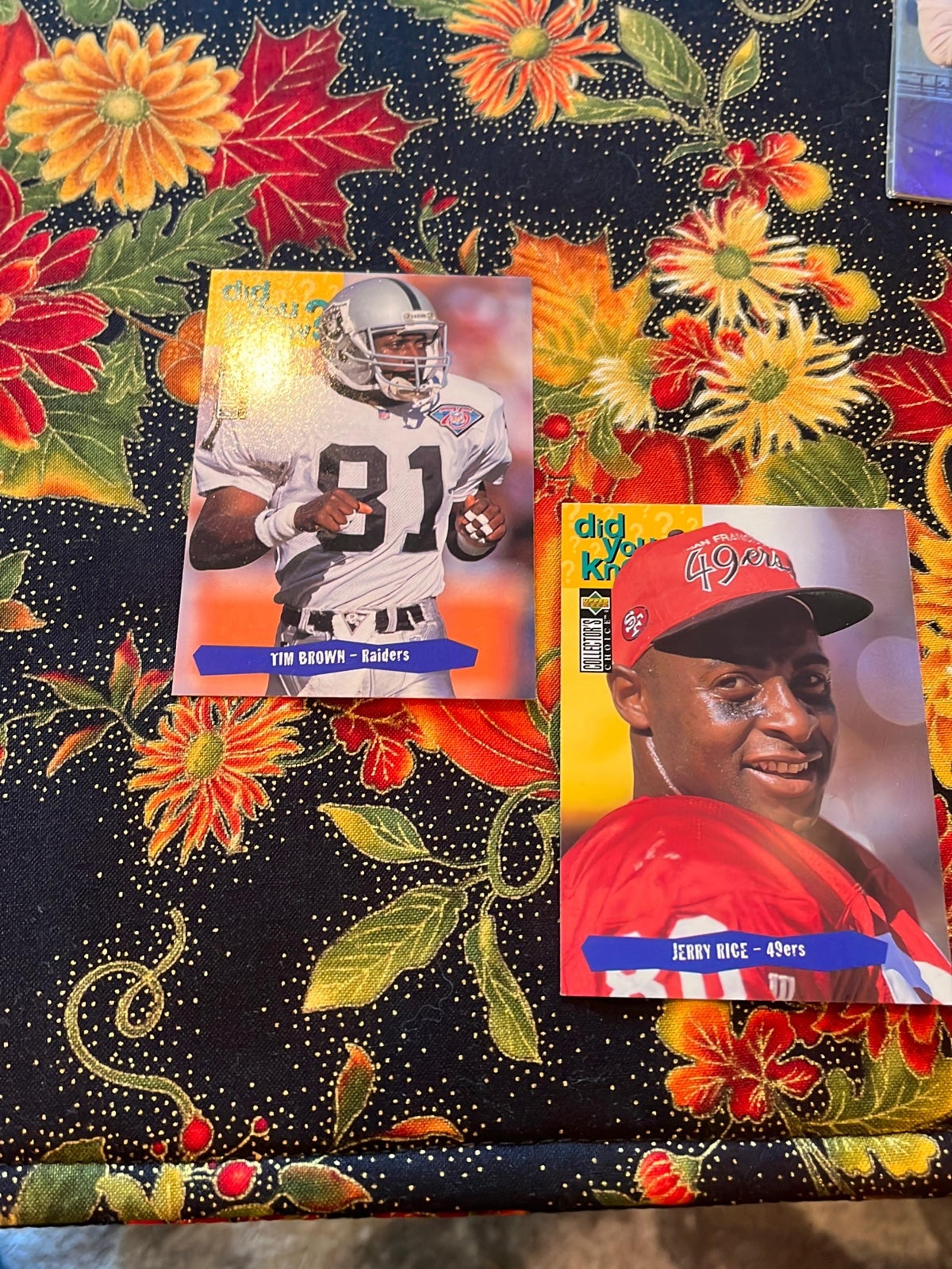 Two car lot Jerry Rice Tim Brown upper deck 1995