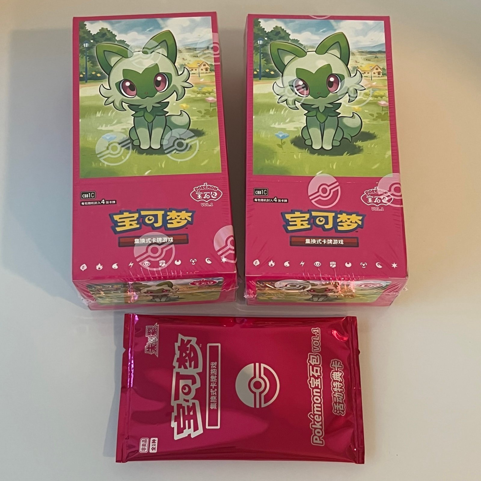 2 Pokemon TCG Chinese Horizons Gem Pack Booster Box With 1 Free Special Card