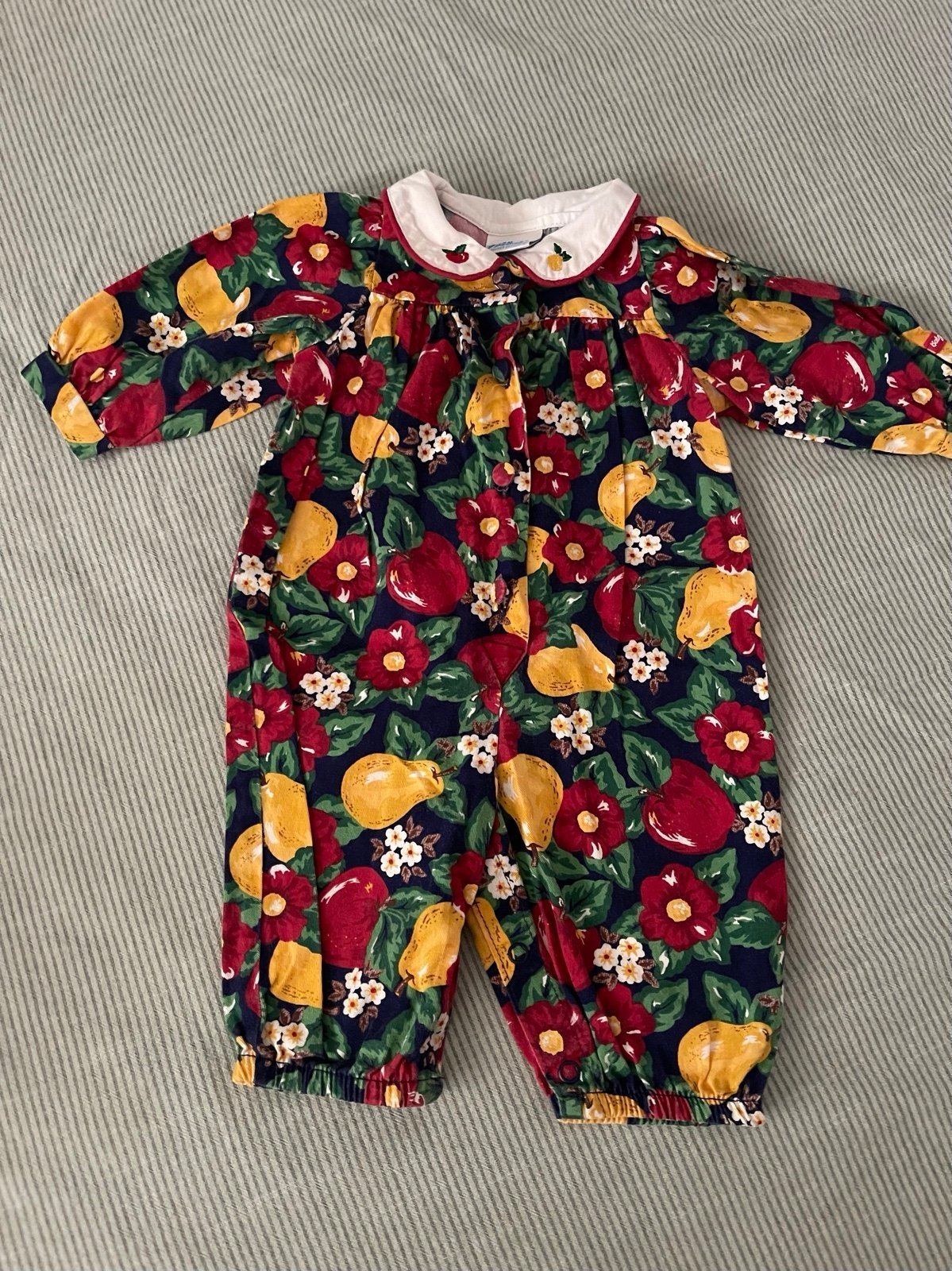 Vintage Oshkosh fruit pear baby romper