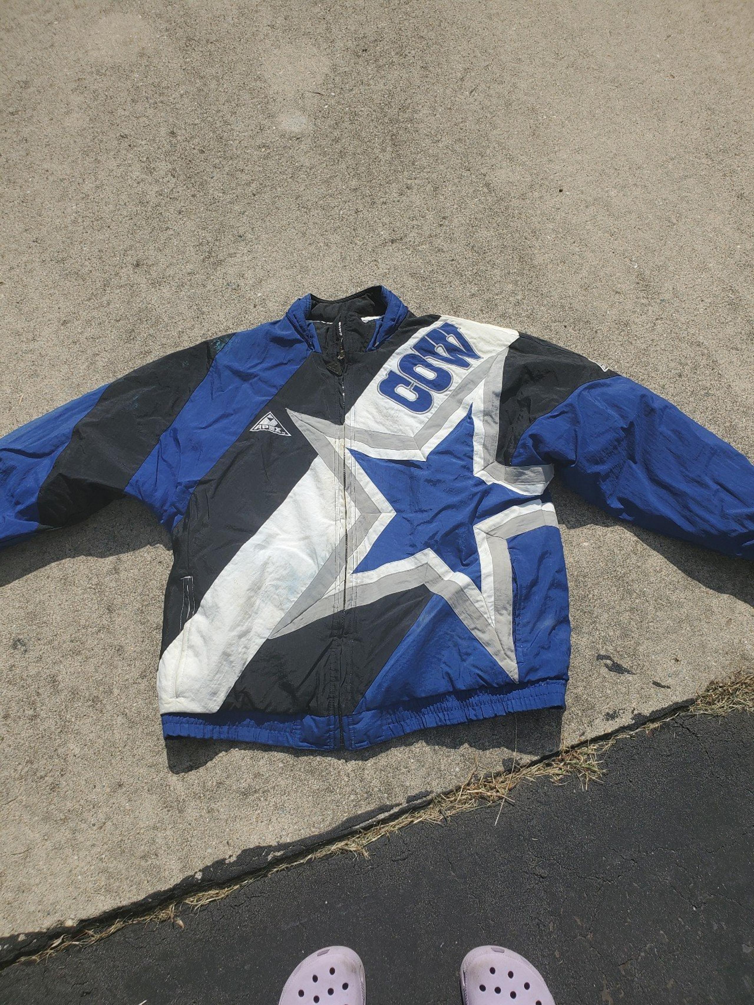 RARE Vintage 90s Dallas Cowboys Apex NFL Pro Line Jacket Size M