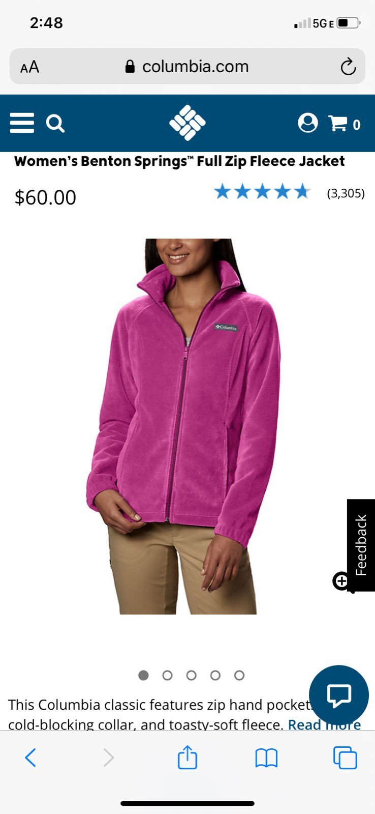 Columbia fleece Jacket size 1x NWT
