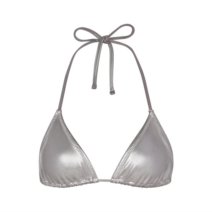 SkimsMETALLIC SWIM TRIANGLE TOP