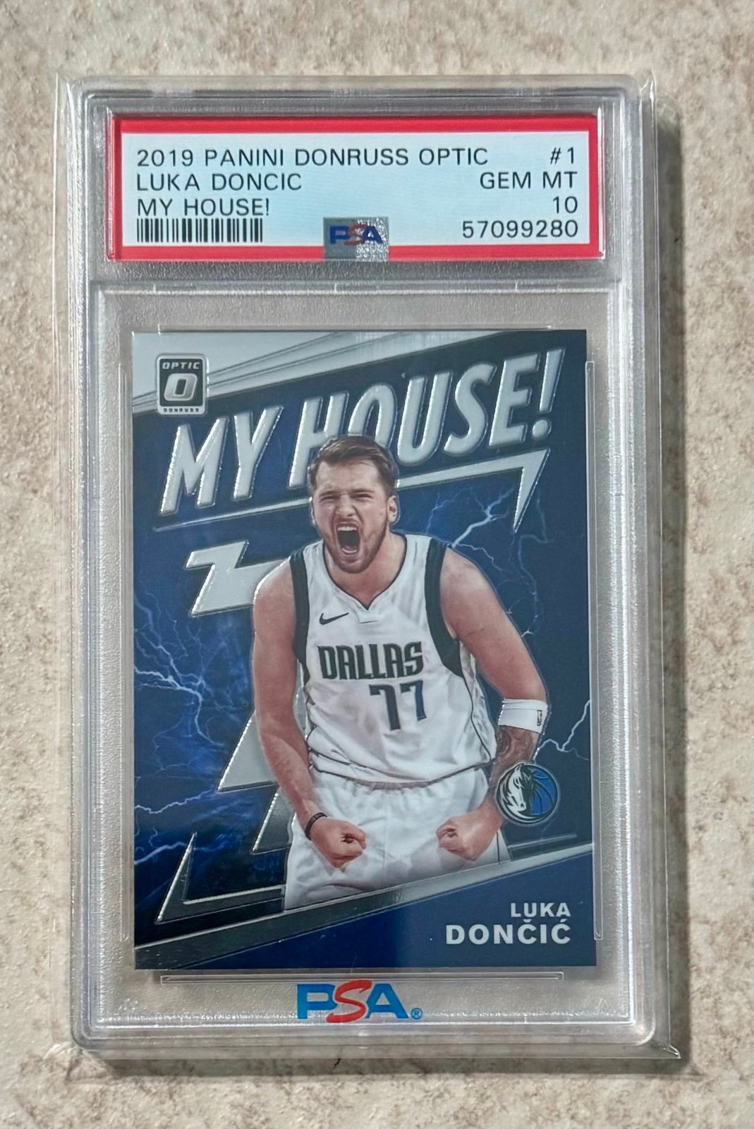 2019-20 Donruss Optic My House! #1 Luka Doncic Mavericks PSA 10 GEM MINT