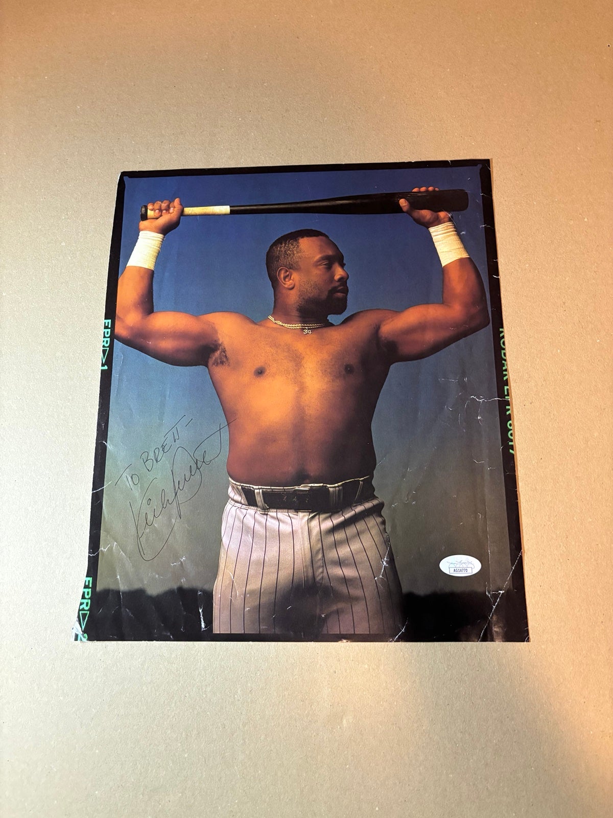 Signed MLB HOF Twins Kirby Puckett 10x13 JSA COA