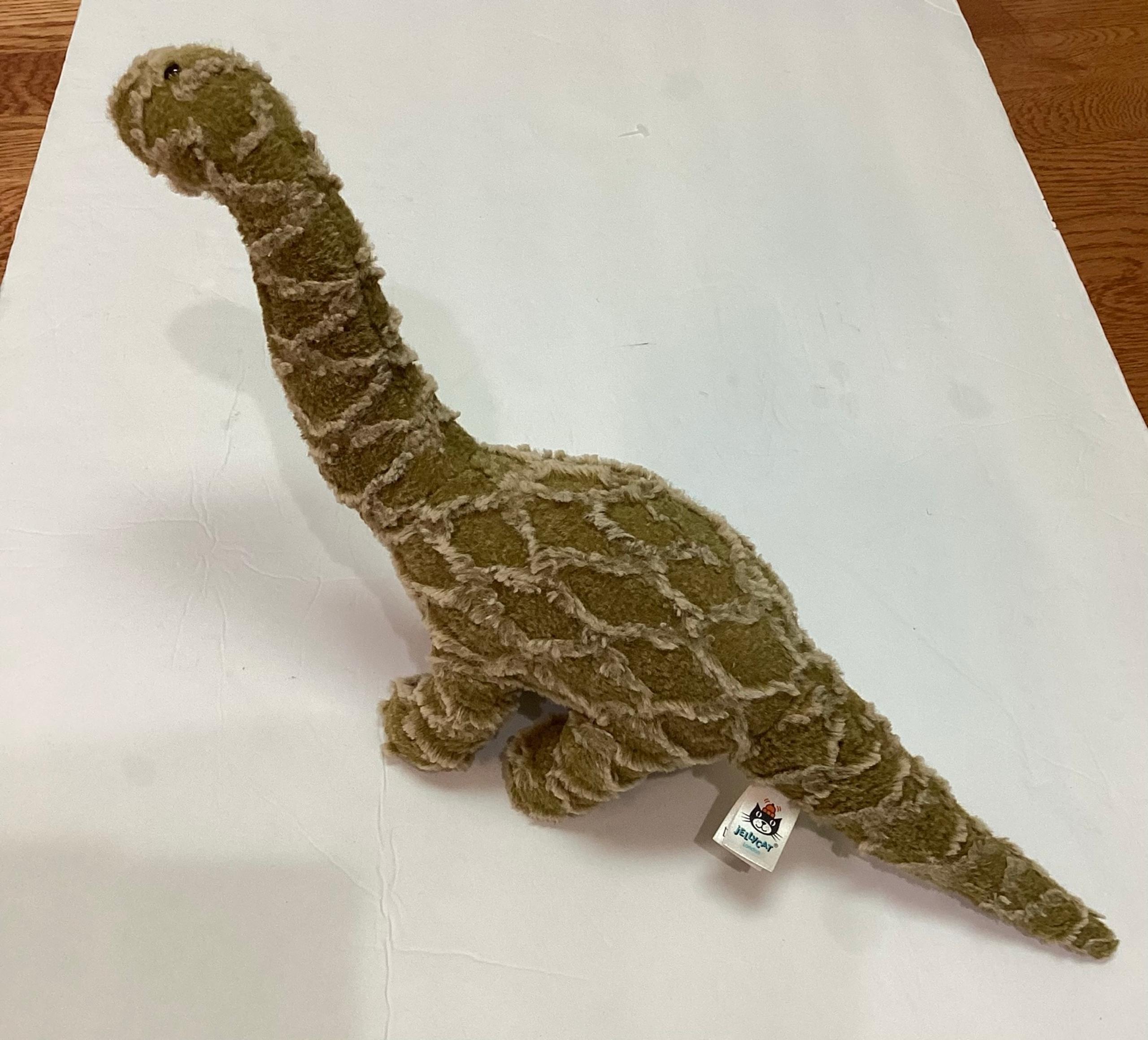 Jellycat 16” Delaney Diplodocus Plush Soft Dinosaur Toy Green