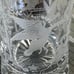 Vintage Pewter & Etched cut glass Bird Scene Stein West Germany