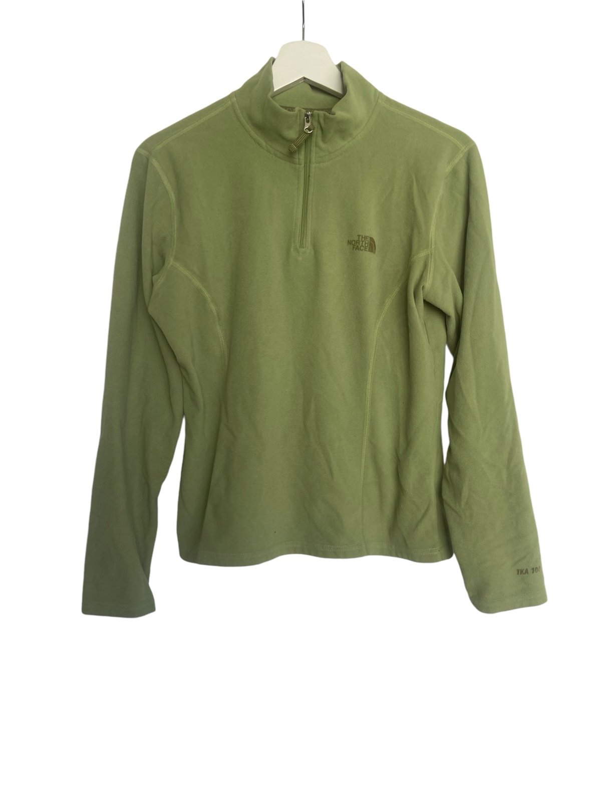 The North Face Glacier TKA 100 1/4 Zip Green Fleece Pullover Size Medium