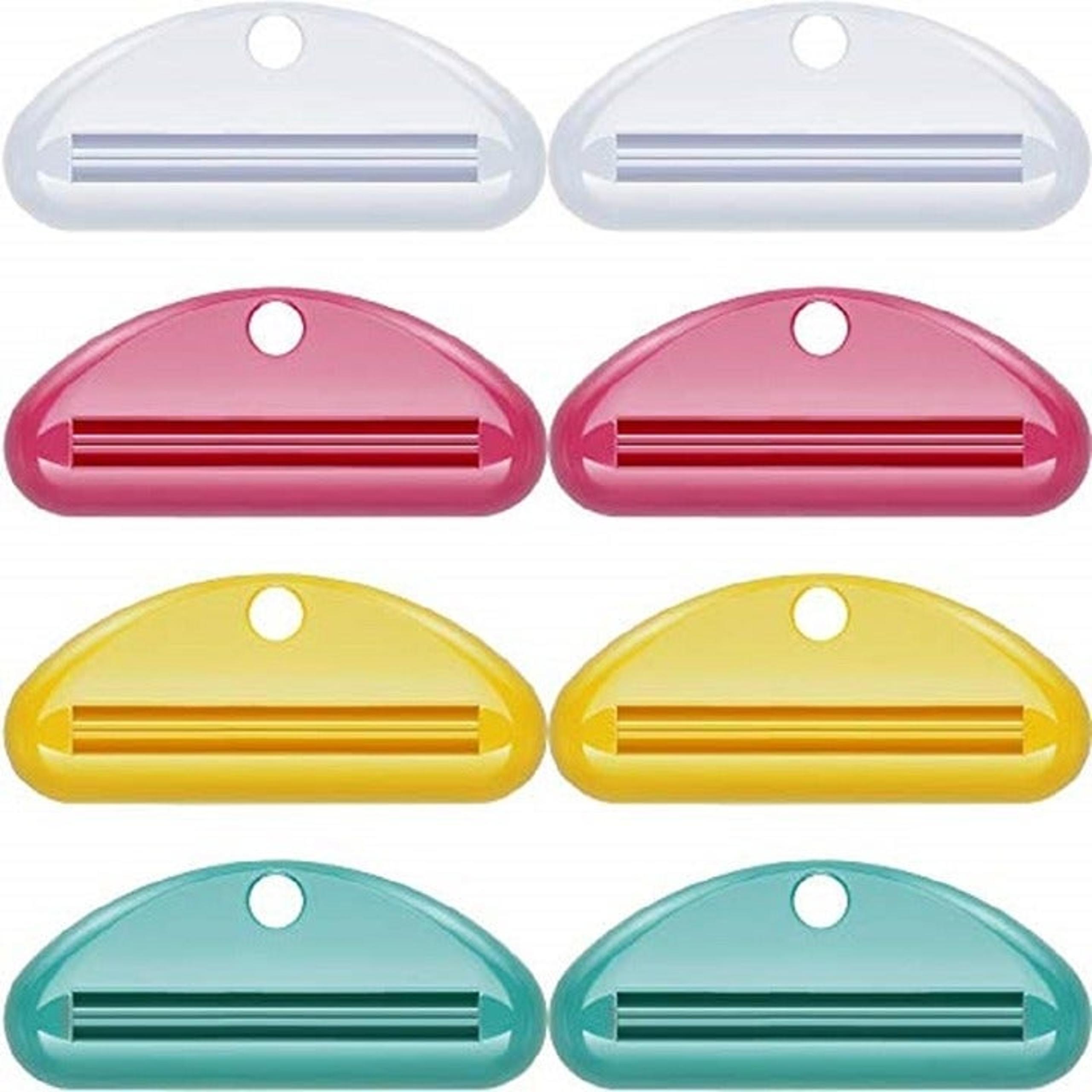 8 Pcs Plastic Tube Squeezer Dispenser, Toothpaste Holder Roller Bathroom Extract
