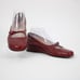 Taryn Rose Kristy Nappa Sz 39.5 M Red Leather Upper Inner 1.25 Wedge Heels