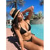 Lubyswim Teresa Handmade Brazilian Black Swimsuit Set