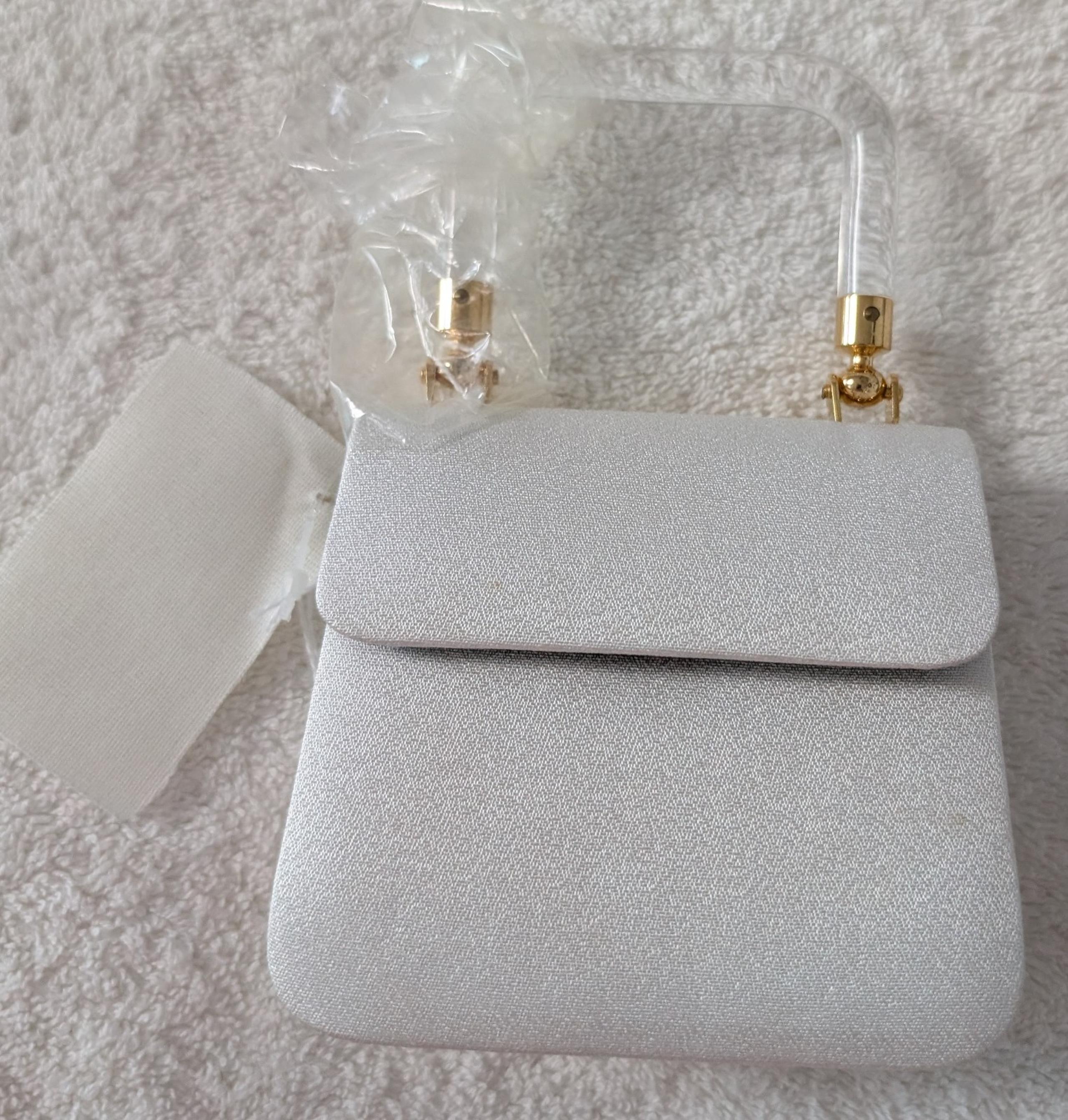 Colorific Dyable Prom, Bridal Mini Purse/Acrylic Handle or Any Special Occasion