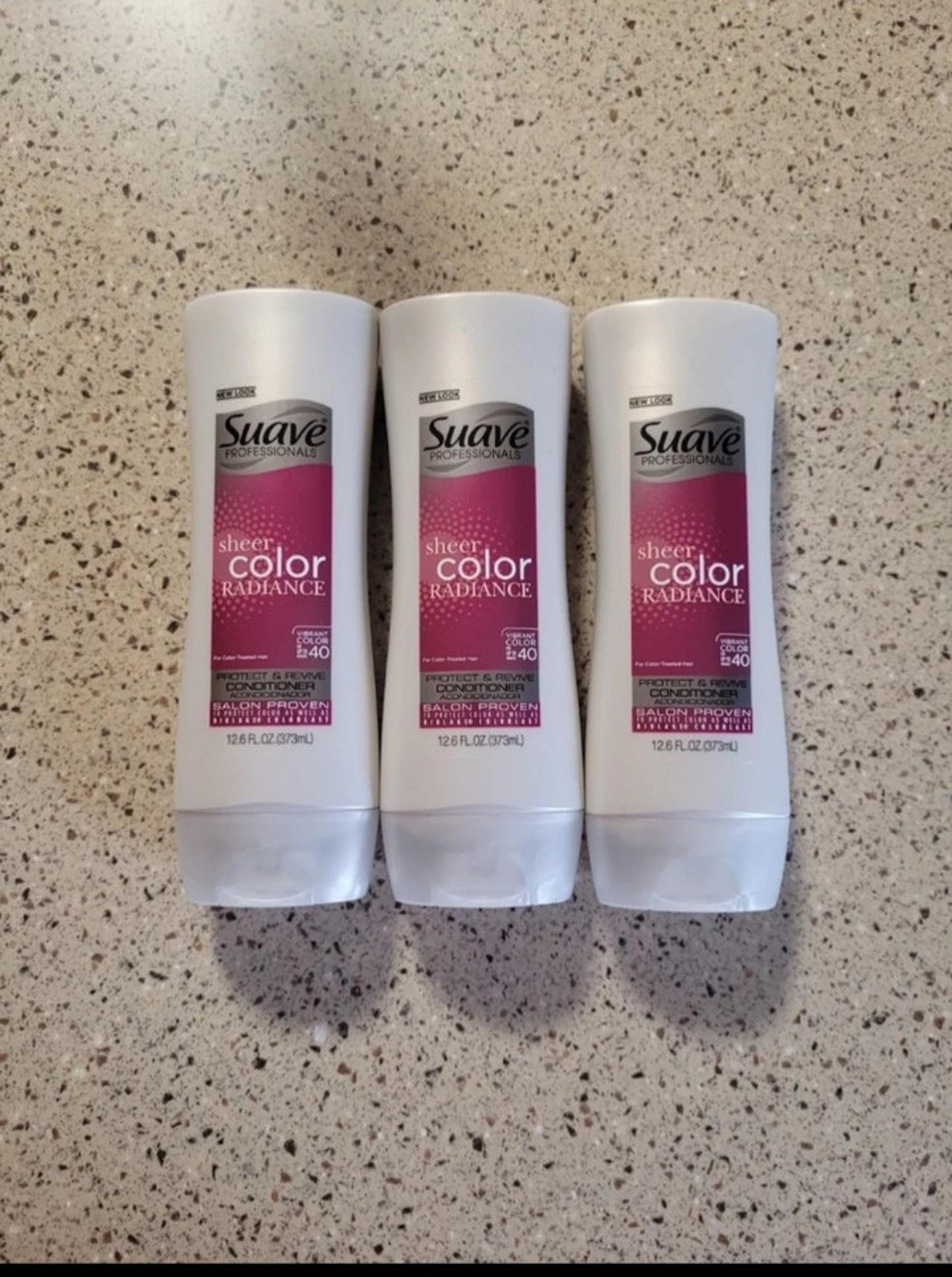3 Suave Professionals Sheer Color Radiance Protect & Revive Conditioner 12.6 Oz