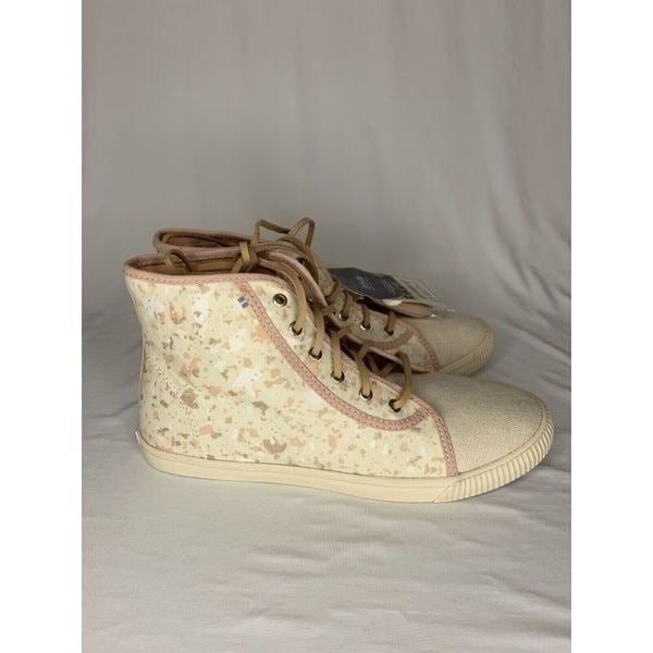 Toms Camarillo Natural Metallic Granite Fleck Print Hi Top Sneakers Size 12