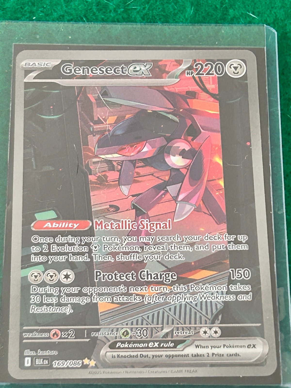 Pokemon 2025 Black Bolt Genesect #169/86 SIR Full Art Holo.