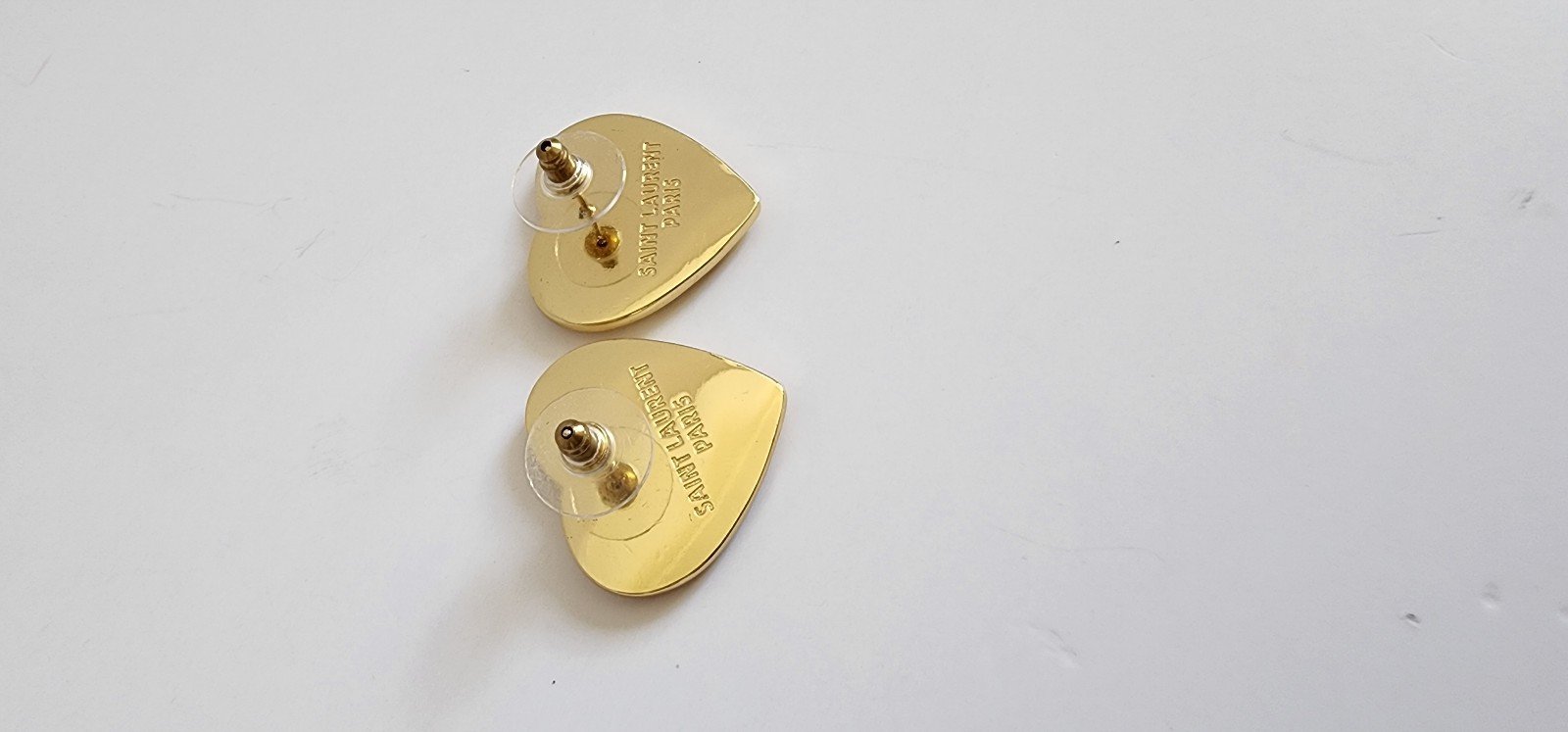 Gold heart shaped earrings
