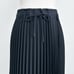 Athleta Hayes Accordian Pleated Black Midi Skirt