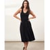 Athleta Hayes Accordian Pleated Black Midi Skirt