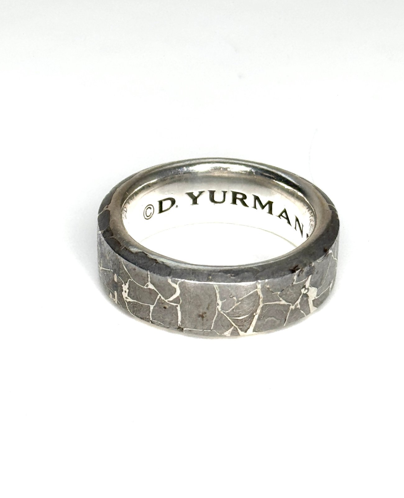 David Yurman Sterling Silver Fused Meteorite Band Ring