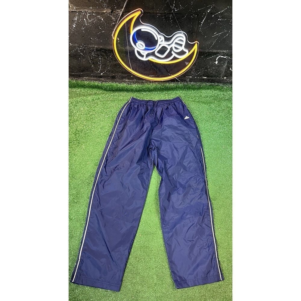 Vintage Adidas Windbreaker Swooshie Pants Lightweight Blue Mens LG Baggy 2001