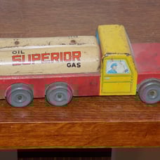 Vintage Superior Oil Gas Wood and Tin Toy Truck