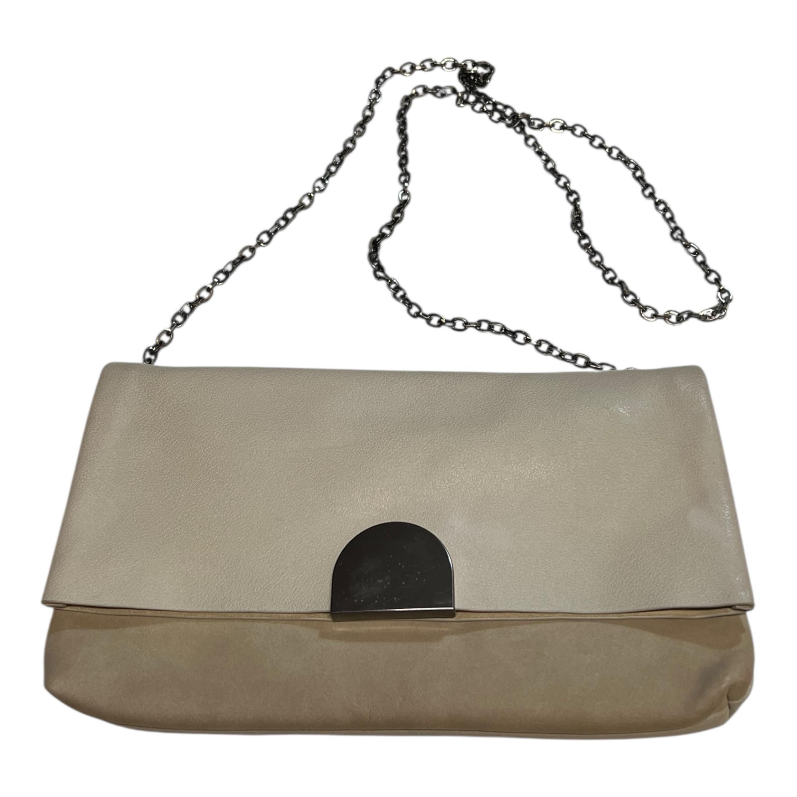 antik kraft vegan leather taupe clutch fold over crossbody purse