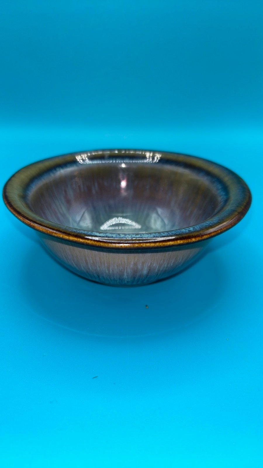 Bill Campbell art studio pottery signed dip/ fruit bowl