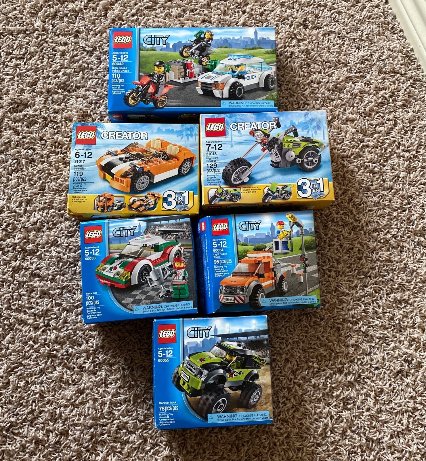Lot of (6) Lego city/creator