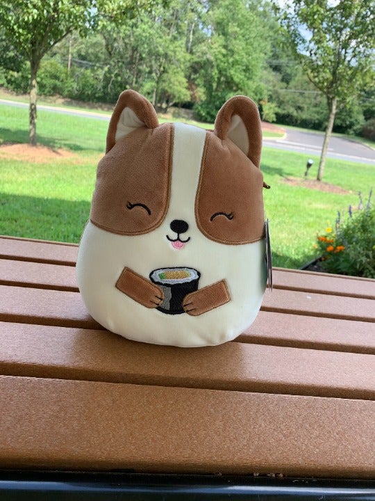 Squishmallows Regina the Corgi with Sushi 8