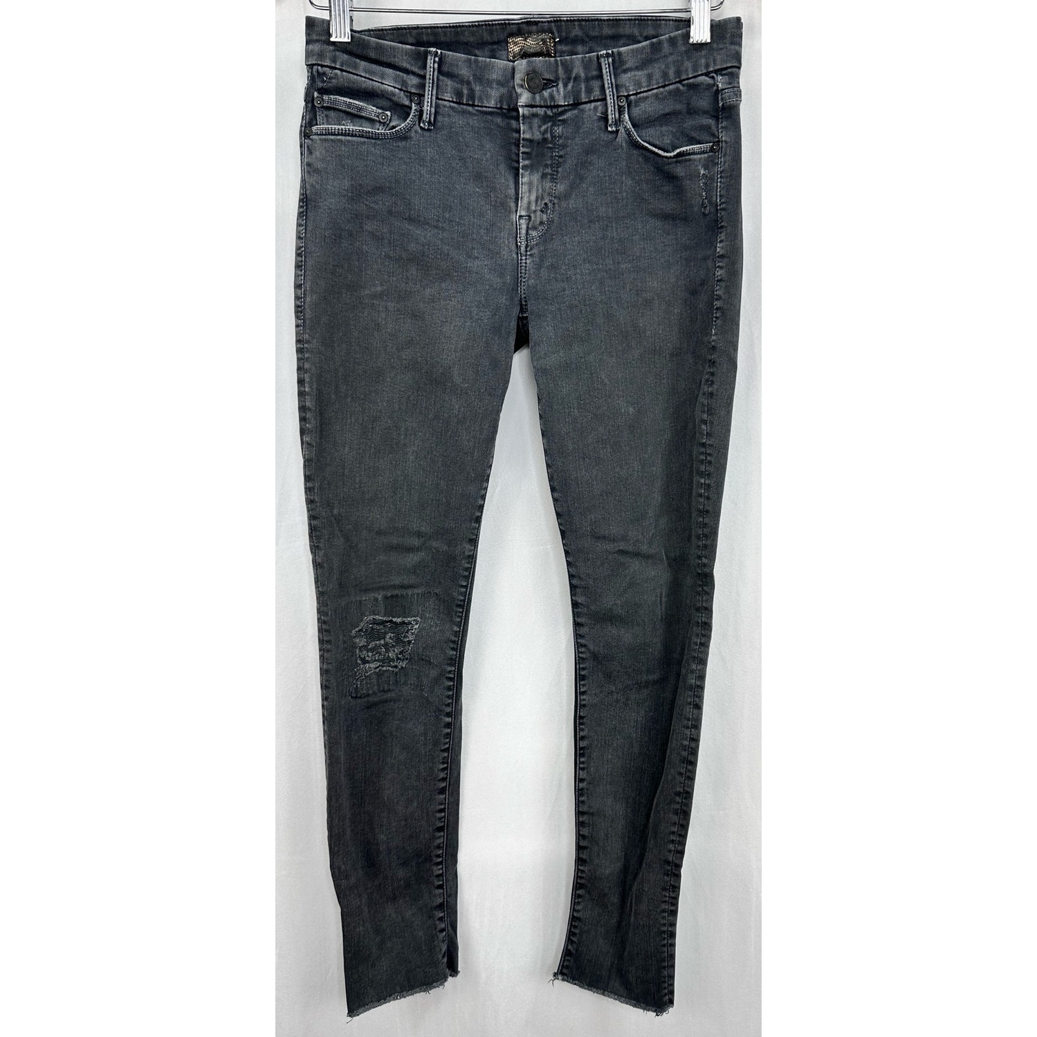 MOTHER Jeans The Looker Fray in Gray Sexy Just Walked into Town size 26