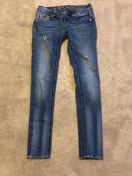 Rock Revival Women’s Jeans 25” x 30” Sora EUC