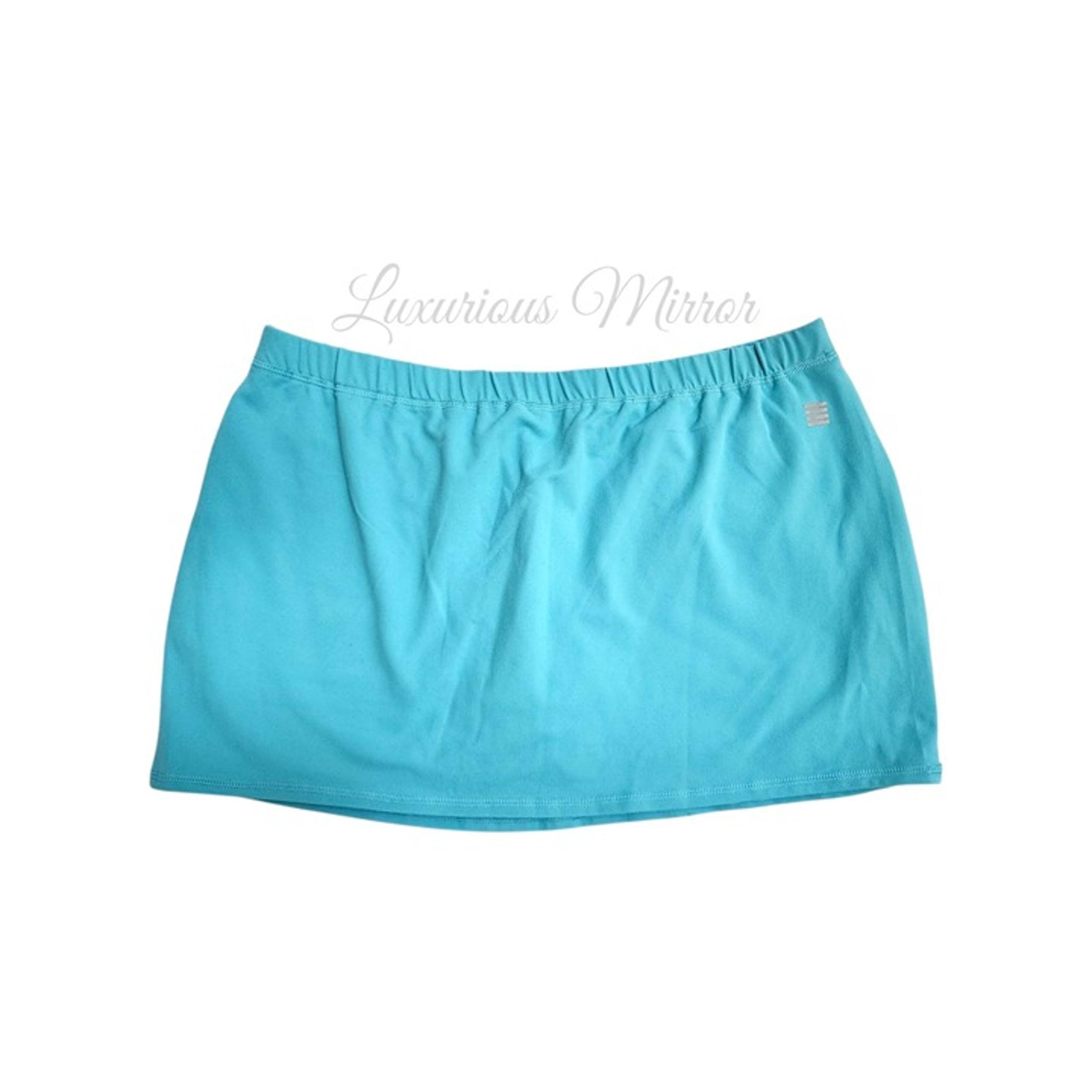 Lands End Women's Active Skater Jersey Blue Skort Pocket Skirt Sz L 14/16 NEW