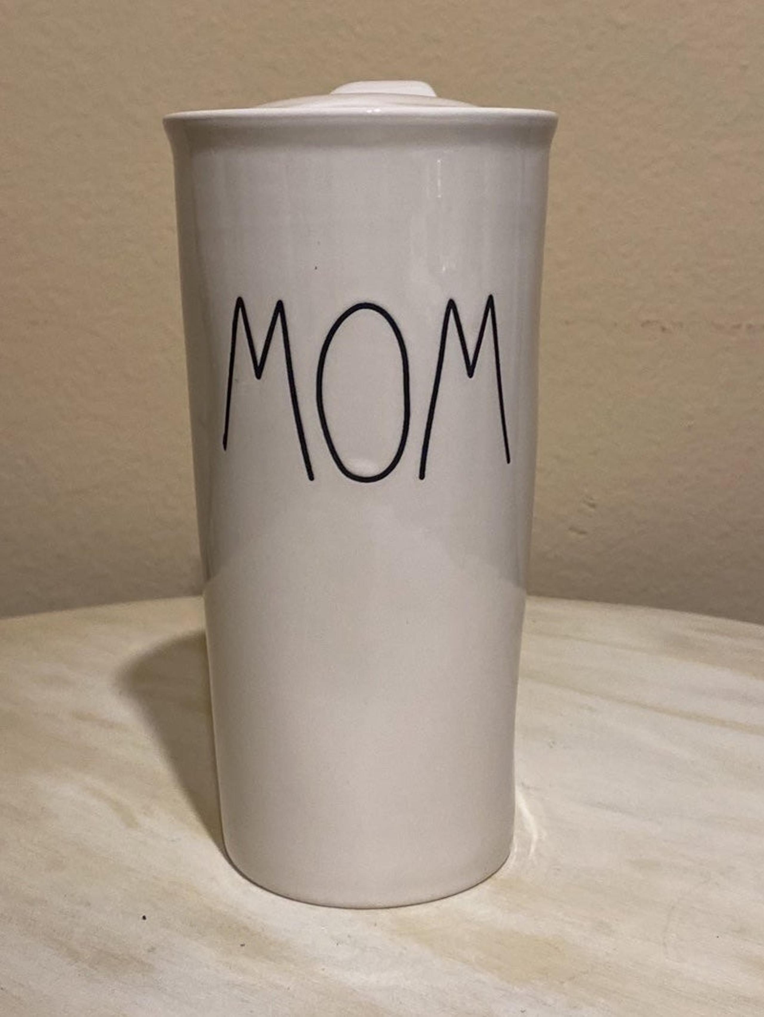 Rae Dunn MOM Ceramic Travel Mug