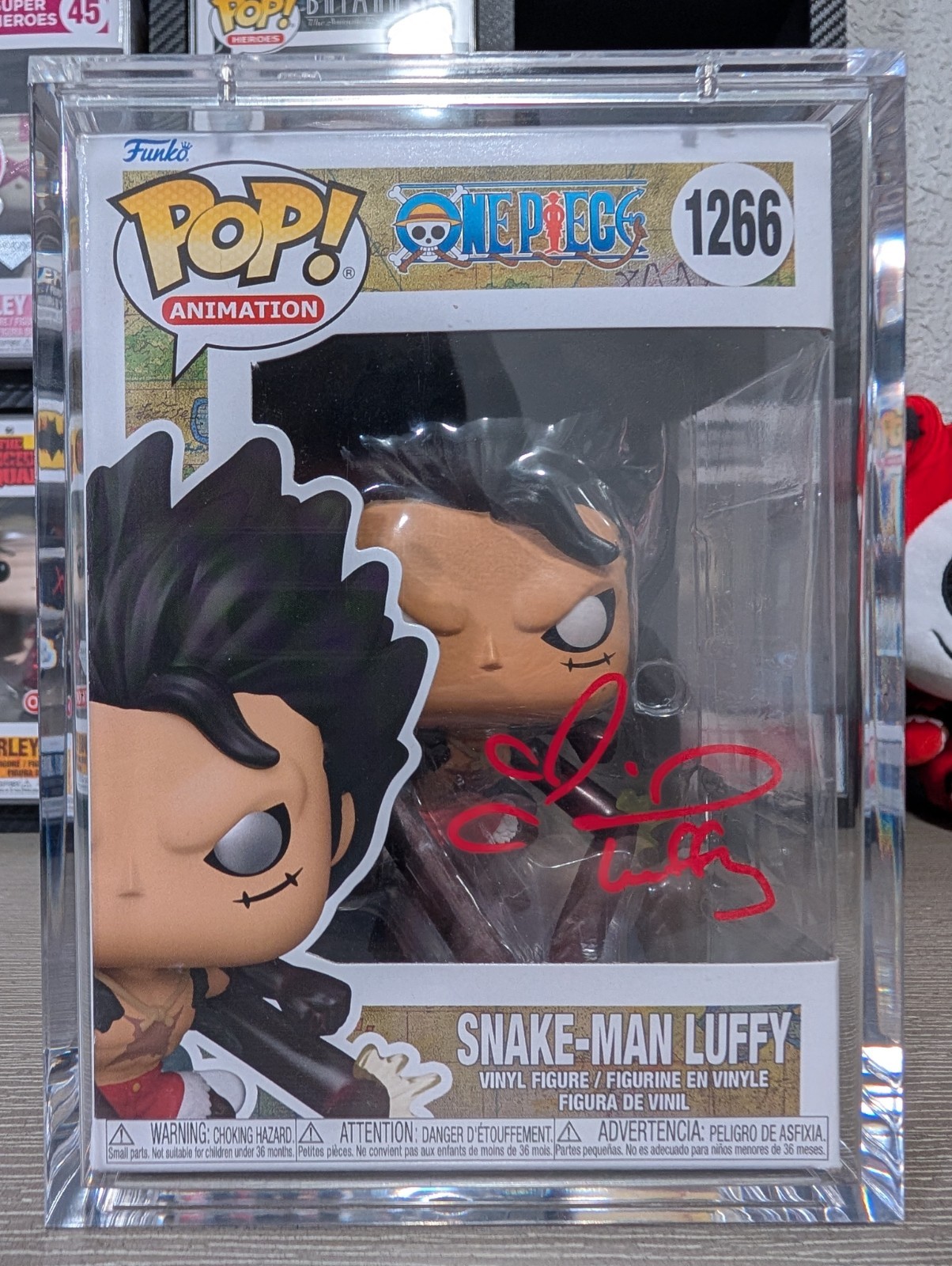 Funko Pop! One Piece Luffy Snake-Man #1266 Signed by Colleen Clinkenbeard!