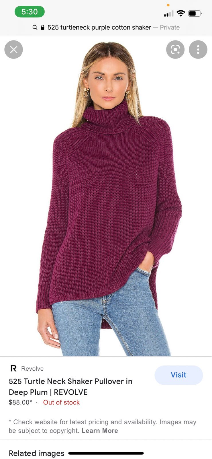 525 America Cotton Turtleneck Sweater