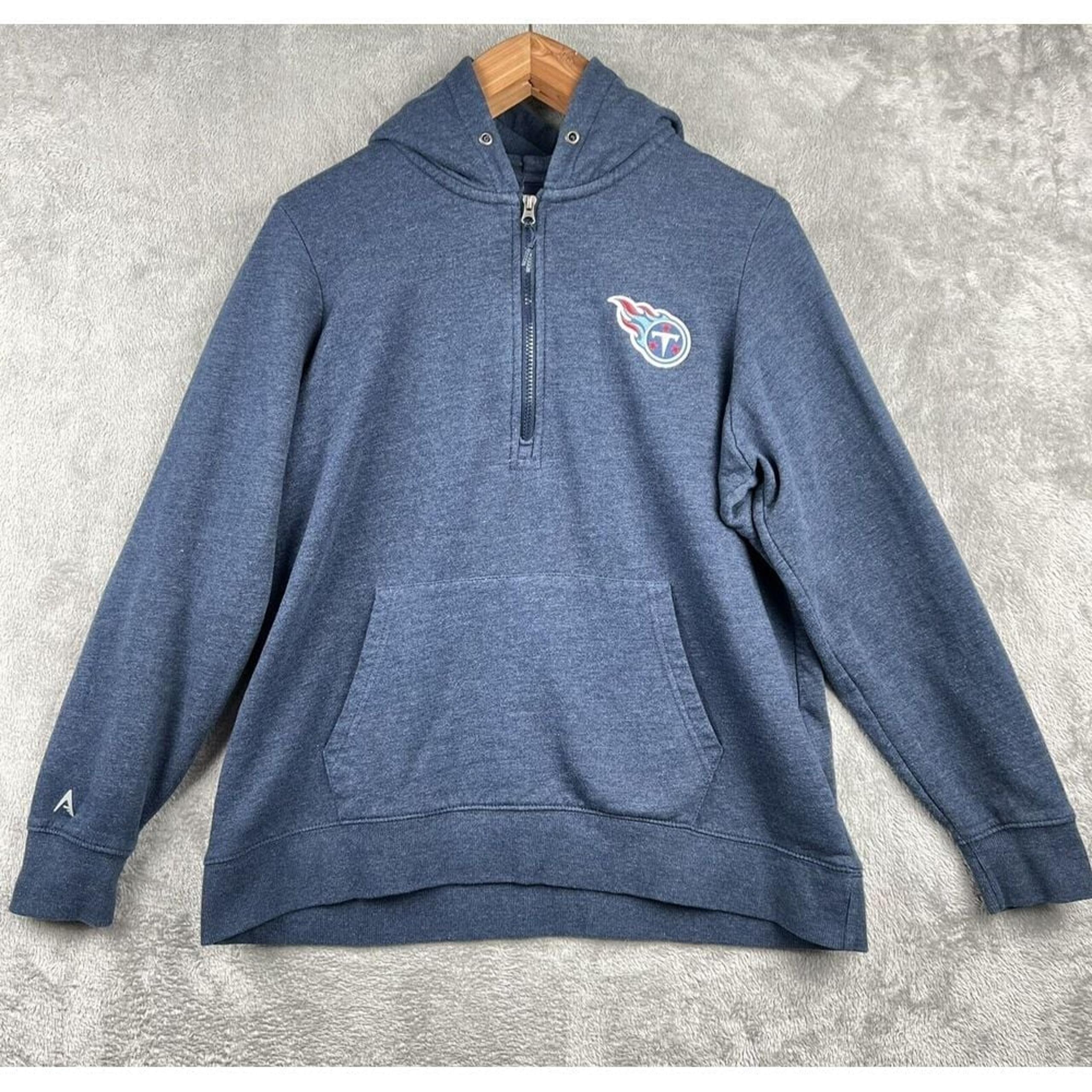 Antigua Tennessee Titans 1/4 Zip Pullover Sweatshirt Women's XL NFL Fandom