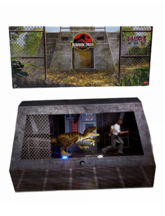 Jurassic Park Final Scene Ray Arnold and Velociraptor Action Figure Set