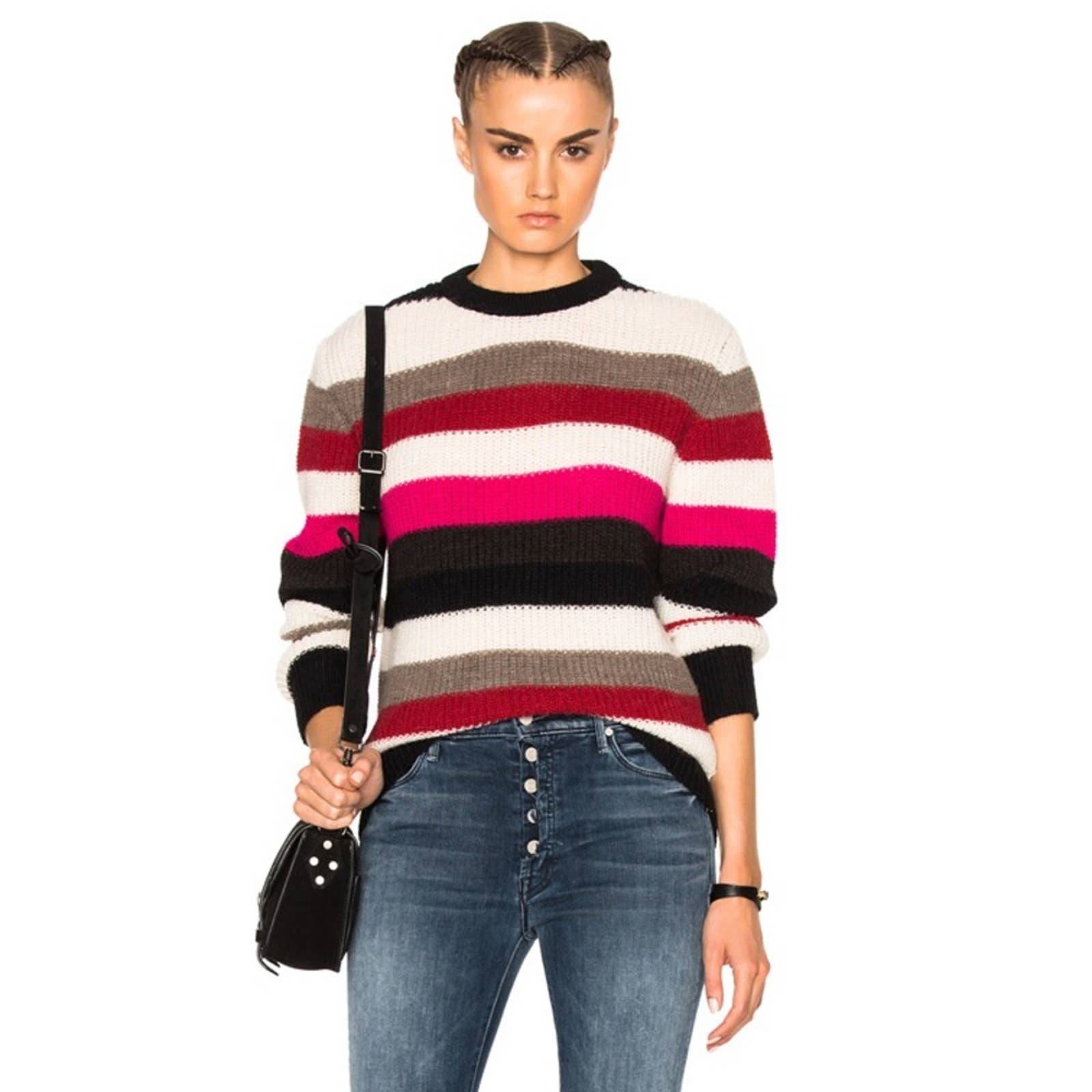 IRO Solal Ribbed Striped Sweater Small