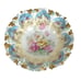 R S Prussia Serving Bowl 10 1/2” Pink Yellow White Roses Blue Tint Hold Leaves