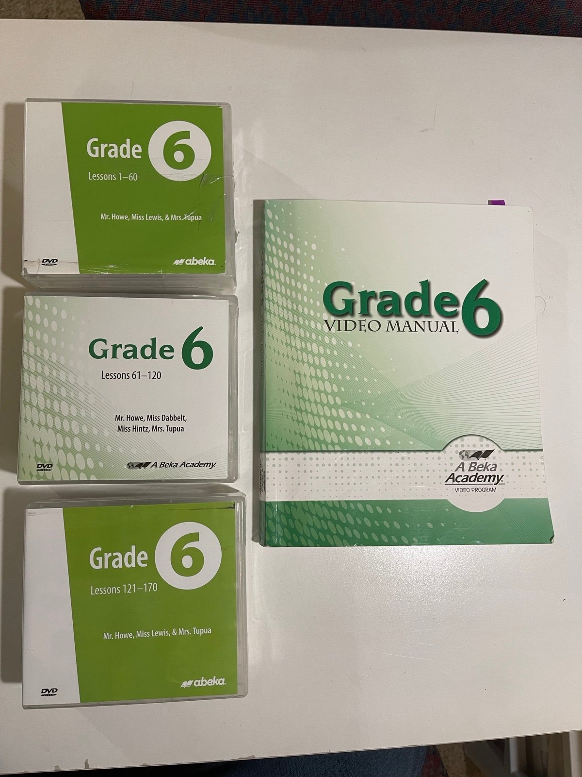 Abeka DVD Grade 6 Video Lessons and Manual