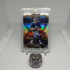 D. Jones RC Auto on Card w Super Bowl ring replica